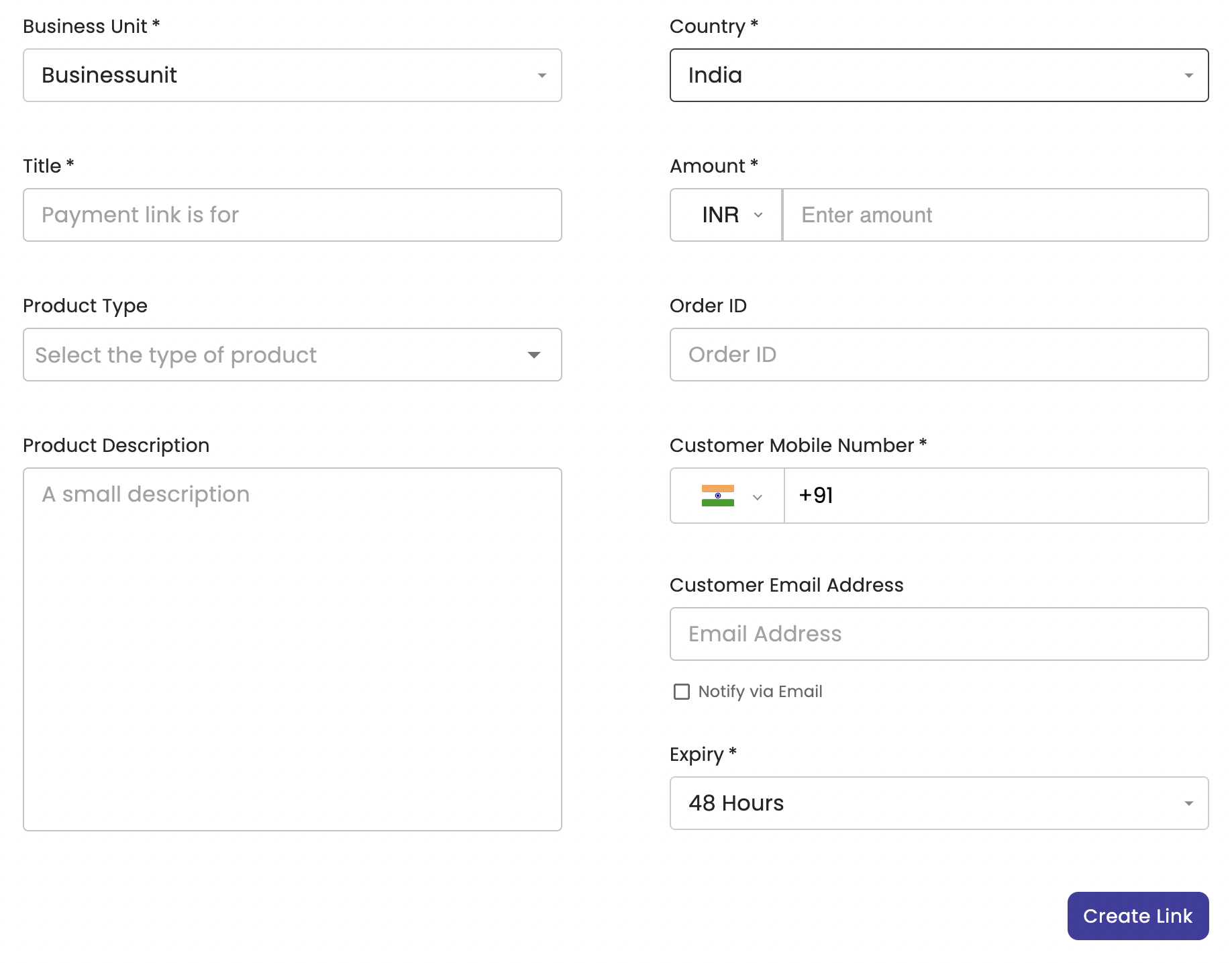 Create a payment link – BoxPay