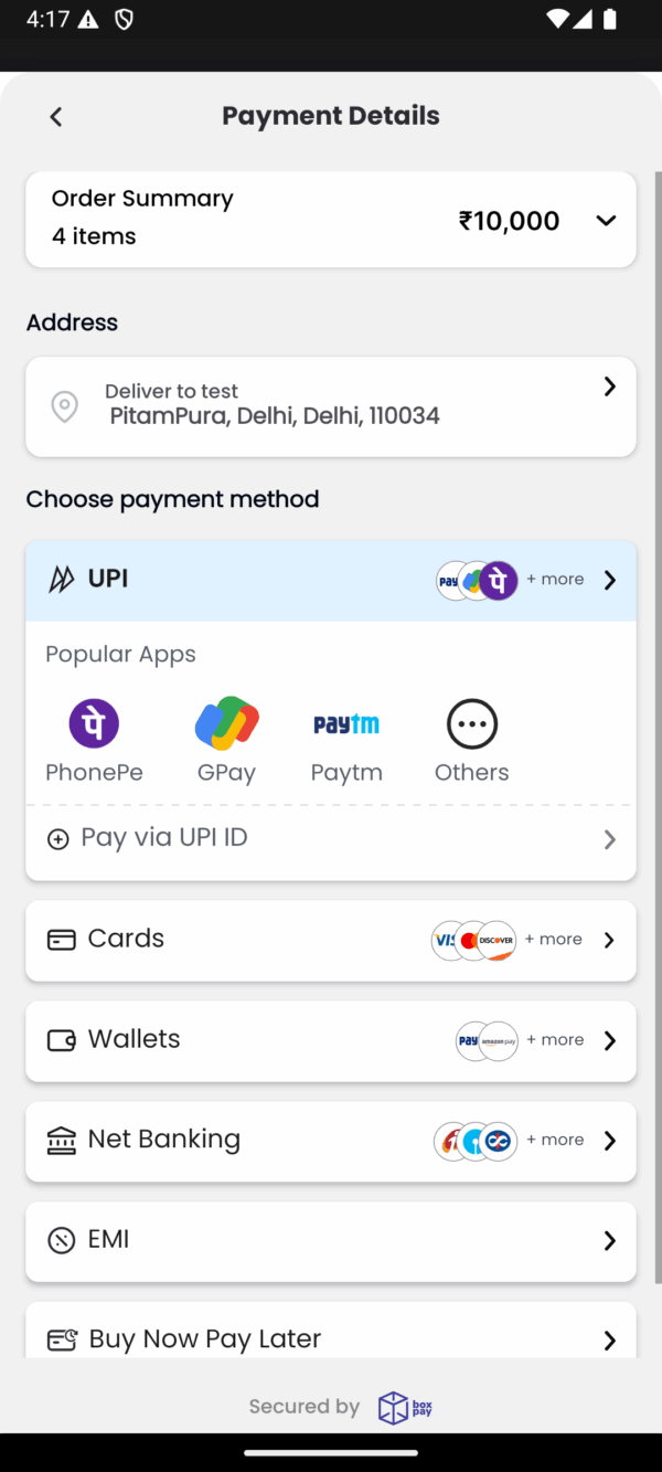 Android Checkout SDK – BoxPay